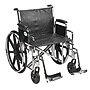 Drive Medical Sentra EC Manual Wheelchair, 24" Seat Width, Removable Desk Arms, Black (STD24ECDDA-SF)~#|#~m001137553_sc7