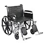 Drive Medical Sentra EC Manual Wheelchair, 24" Seat Width, Removable Full Arms, Black (STD24ECDFA-ELR)~#|#~m001137561_sc7