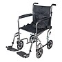 Drive Medical Transport Wheelchair, 17" Seat Width, Fixed Full Arms, Silver Vein (TR37E-SV)~#|#~m001137699_sc7