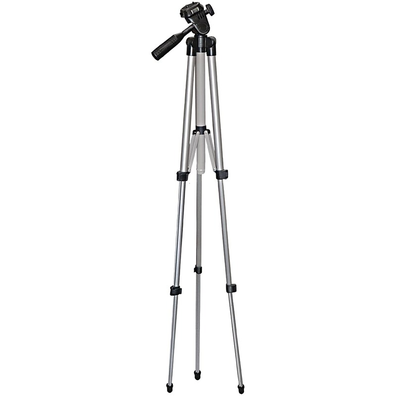 Vivitar VPT-1250 50" Professional Floor Standing Tripod, Silver/Black (VIV-VPT-1250) image 1
