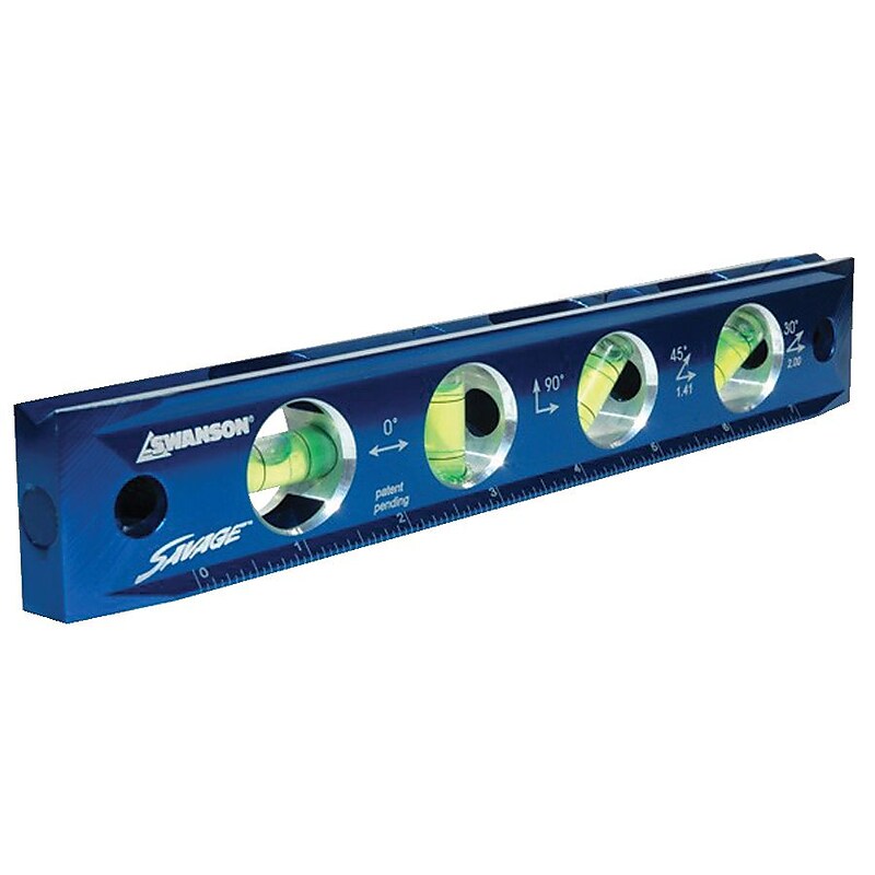 Swanson Savage Solid Billet Torpedo Level, 9"L,  Aluminum  (698-TL043M) image 1
