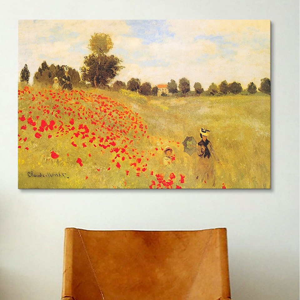 iCanvas Field of Poppies by Claude Monet Painting Print on Canvas; 40 H x 60 W x 1.5 D
