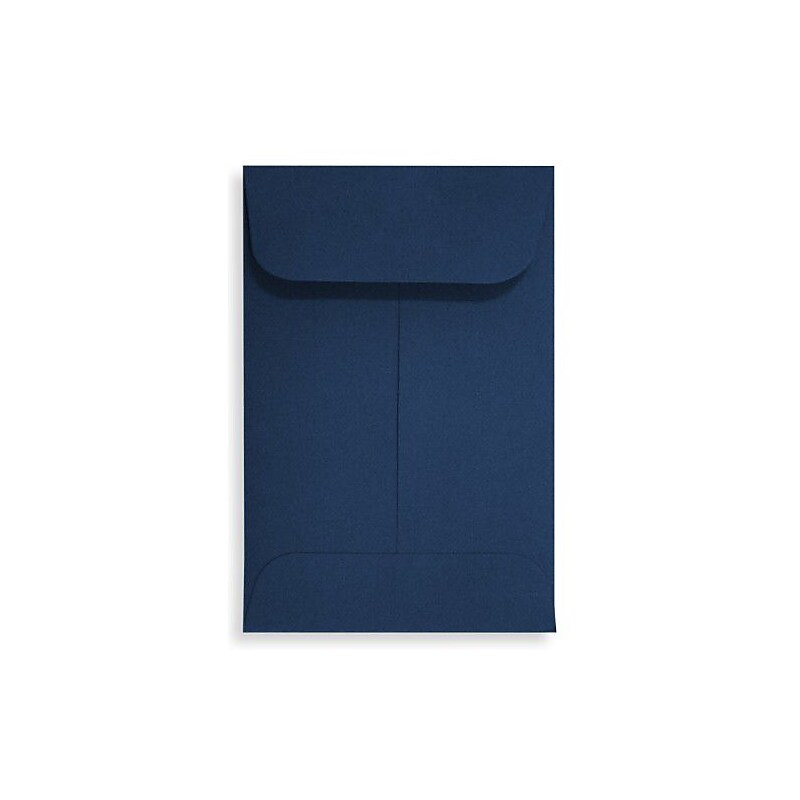 LUX 80 lb 2 1/4" x 3 1/2" Vellum #1 Coin Envelopes, Navy Blue, 250/Box image 1