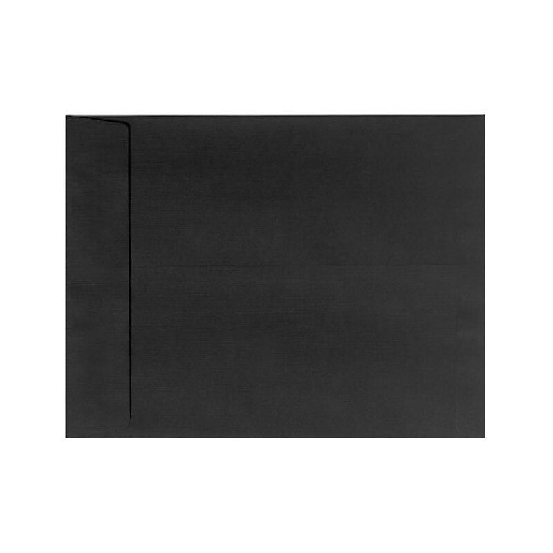 LUX 9 x 12 Open End Envelopes, 50/Box, Black Linen (4894-BLI-50) image 1