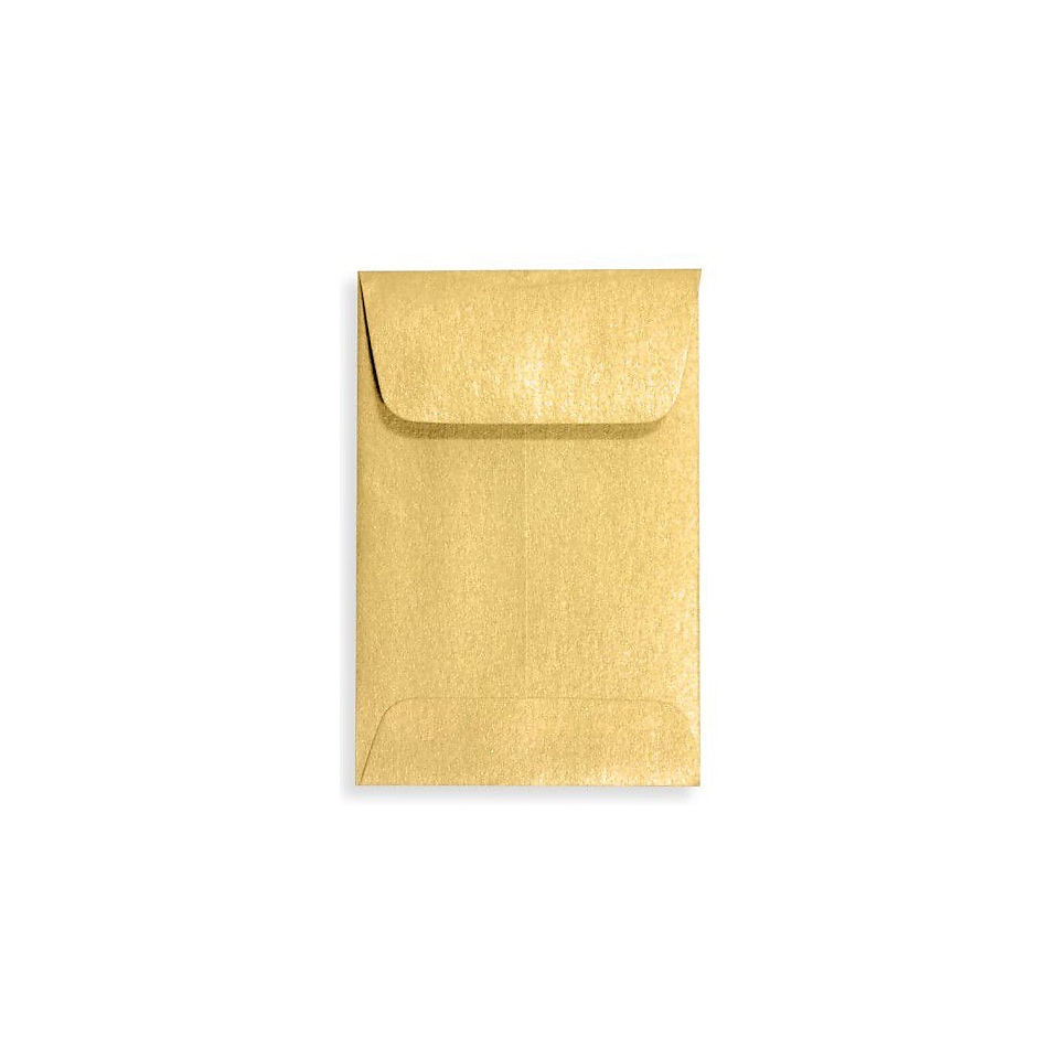 LUX™ 80 lb 2 1/4 x 3 1/2 #1 Coin Envelopes, Gold Metallic, 500/Box