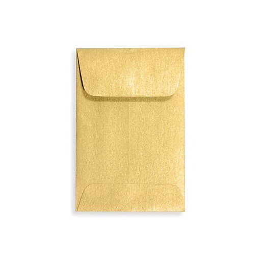 LUX 1 Coin Envelopes (2 1/4 x 3 1/2) 50/Box, Gold Metallic (1COGLD50