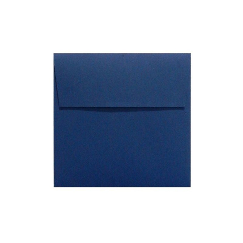 80 lb 6 1/4" x 6 1/4" Peel & Press Square Envelopes, Navy Blue, 50/Pack image 1
