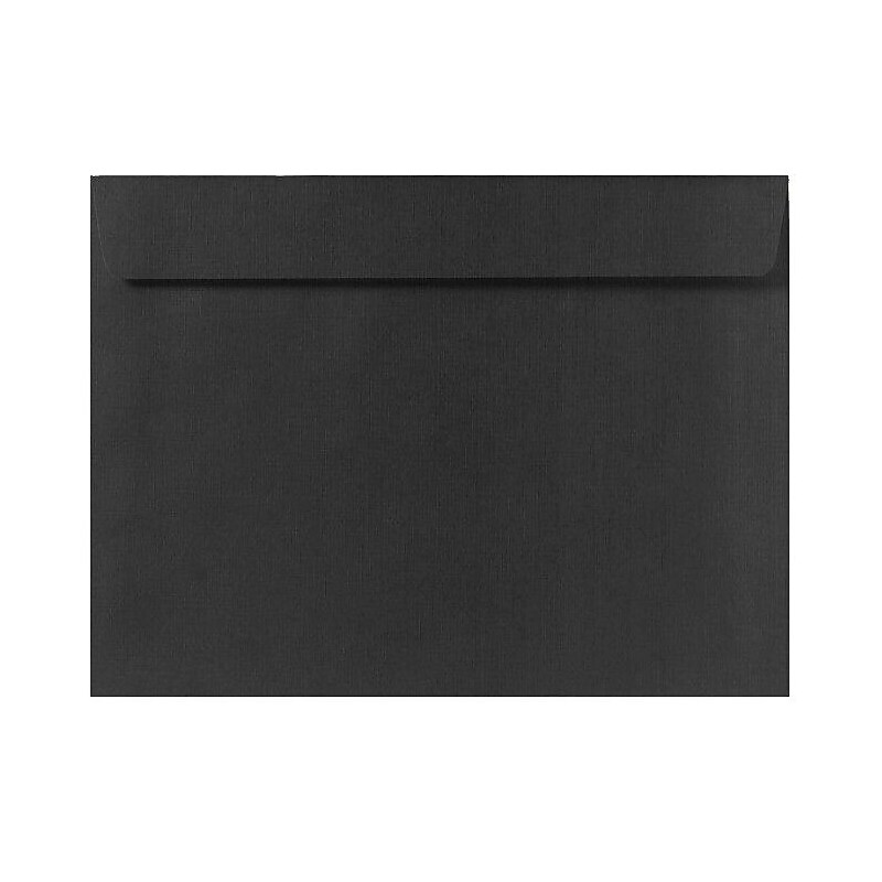 LUX 6 x 9 Booklet Envelopes, 50/Box, Black Linen (4820-BLI-50) image 1