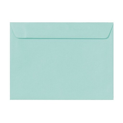 LUX 80 lb 9" x 12" Booklet Vellum Envelopes, Seafoam Blue, 50/Pack