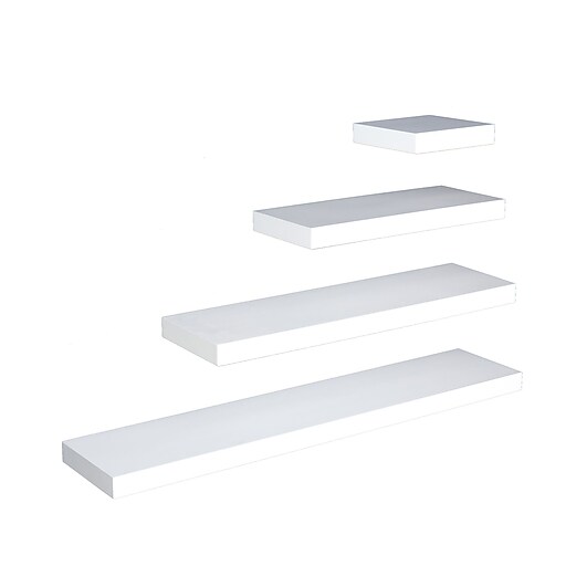 SEI Chicago 36" MDF Floating Shelf, White at Staples