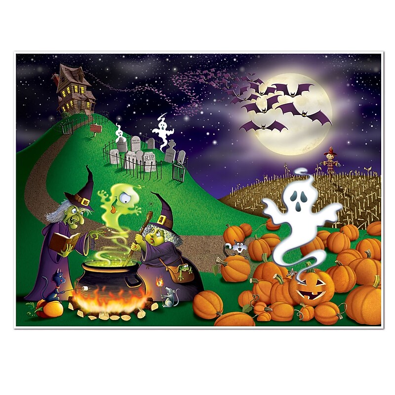 Beistle Halloween InstaMural Backdrop, 2/Pack (00909) image 1