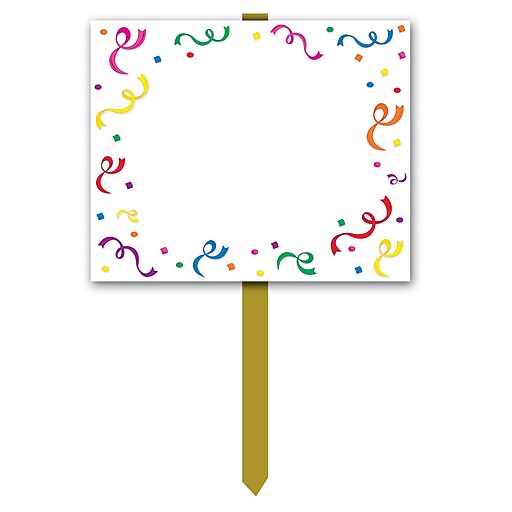 Shop Staples for Beistle 12" x 15" "Blank" Yard Sign, 3/Pack