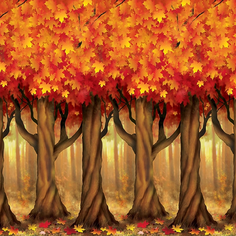 Beistle Fall Trees Backdrop (90022) image 1