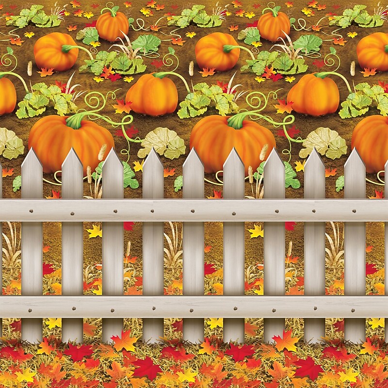 Beistle Pumpkin Patch Backdrop (90023) image 1