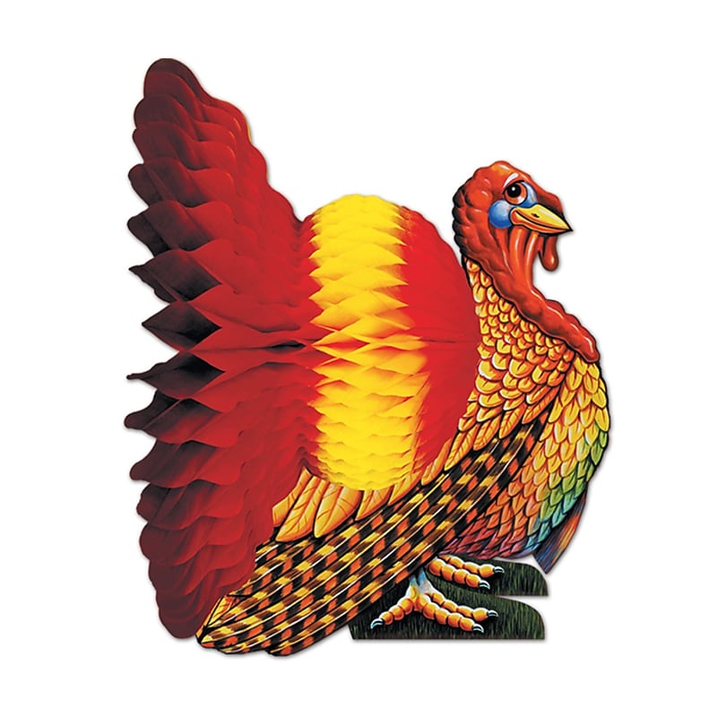 Beistle Tissue Turkey Centerpiece, 3/Pack (99066) image 1