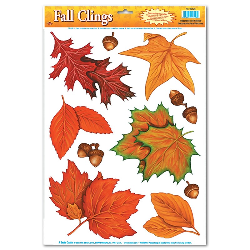 Beistle Fall Leaf Wall Clings, 70/Pack (99126) image 1