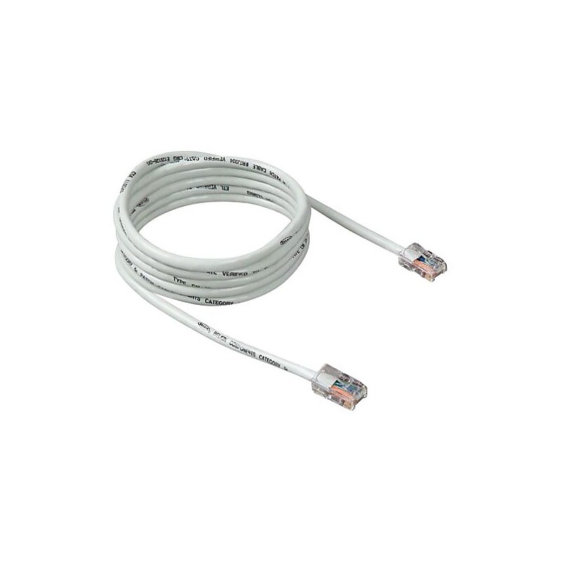 Belkin® 10' Cat5e RJ45/RJ45 Crossover Snagless Duplex Patch Cable, White image 1