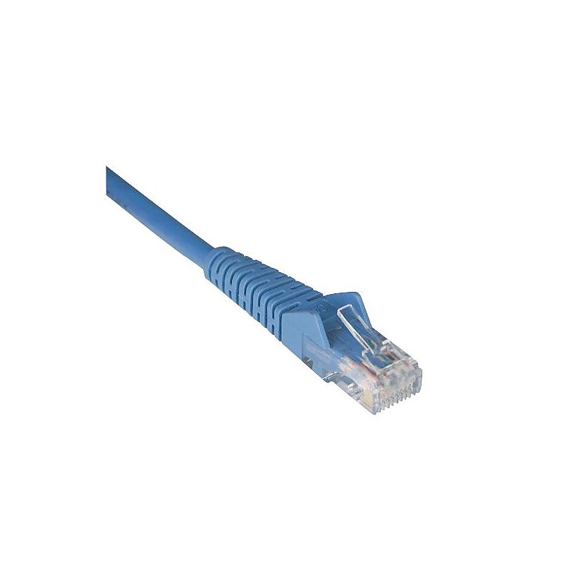 Tripp Lite® 1' Cat6 RJ45 Male/Male Gigabit Snagless Molded Patch Cable, Blue, 50/Pack image 1