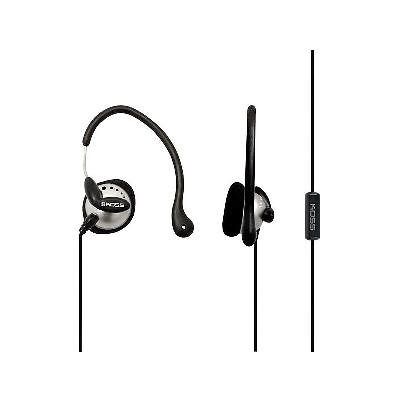 Koss KSC22I Wired Ear Clip Headphone, Black/Silver image 1
