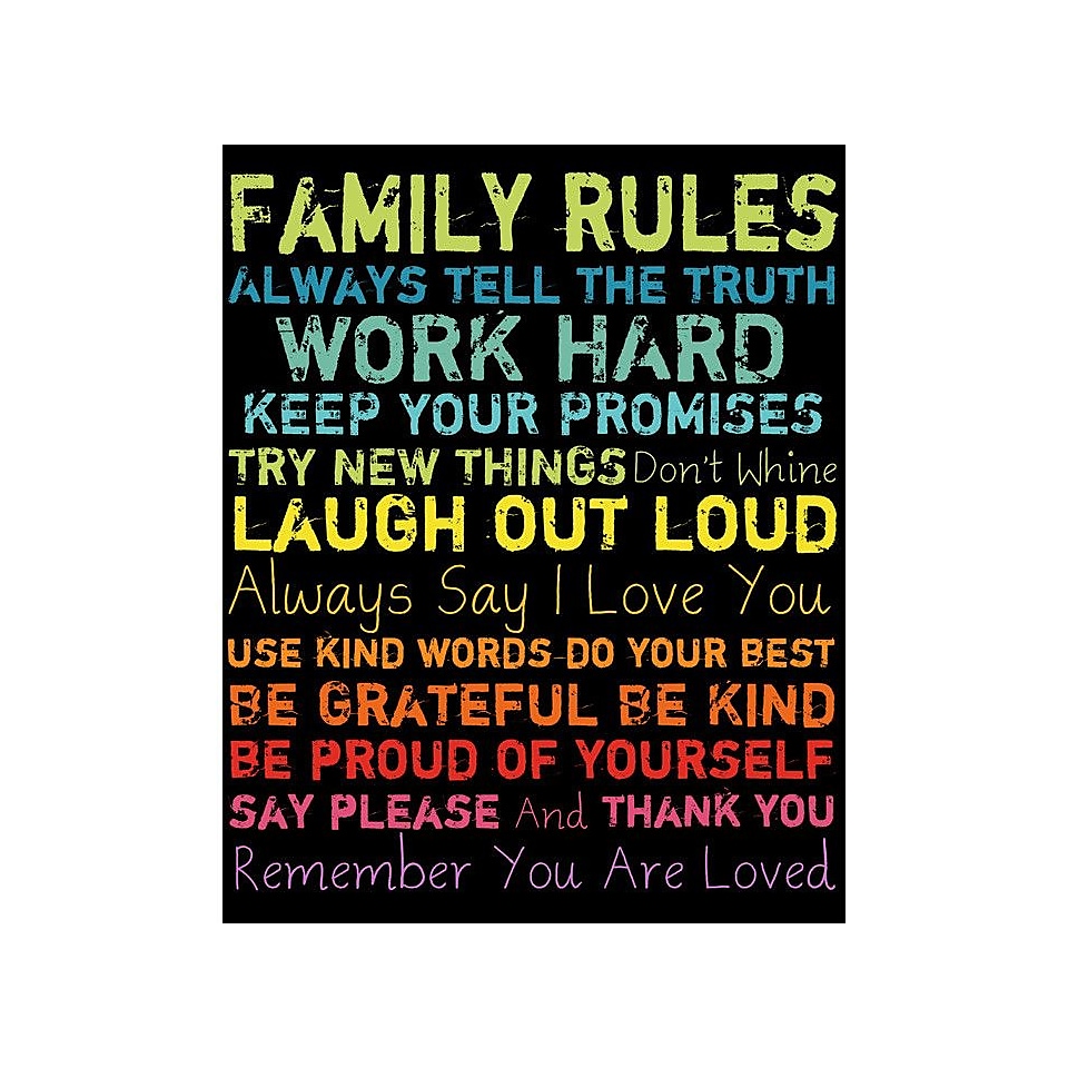 PTM Images Family Rules II Framed Textual Art