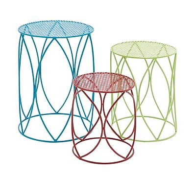 Woodland Imports The Colorful 3 Piece Plant Stand