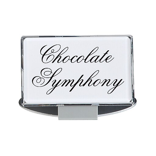 The Mighty Badge™ Sign Collections ID Standing Signage, Silver, 6/Pack