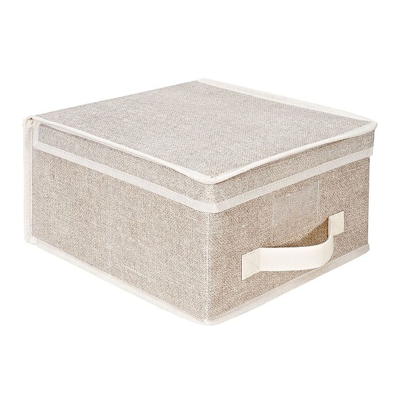 Simplify Medium Non Woven Storage Box, Off-White (25420-FEJ) image 1