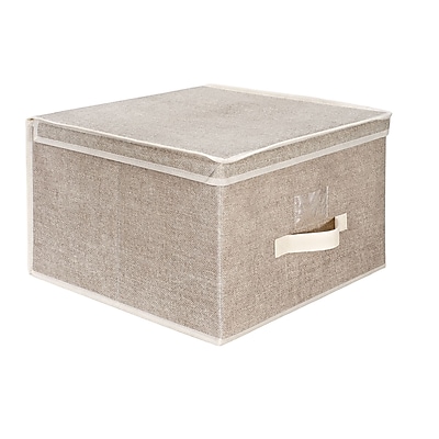 Simplify Jumbo Non Woven Storage Box, Faux Jute | Staples®