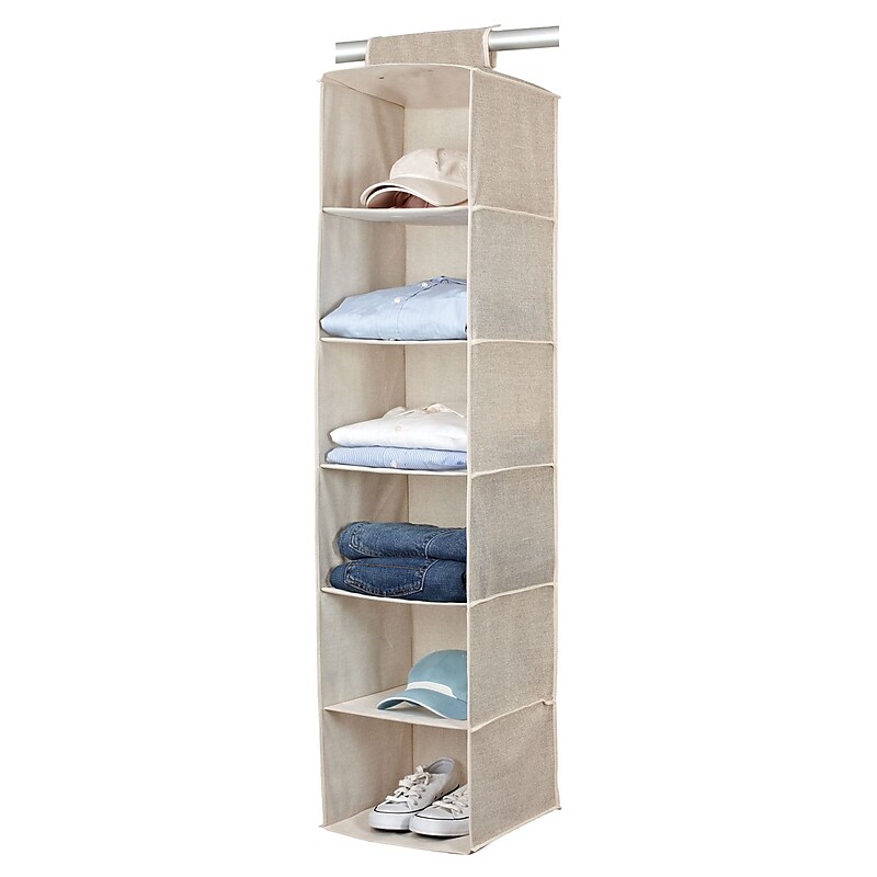 Simplify 6 Sweater Organizer Non-woven Shelf, Faux Jute image 1