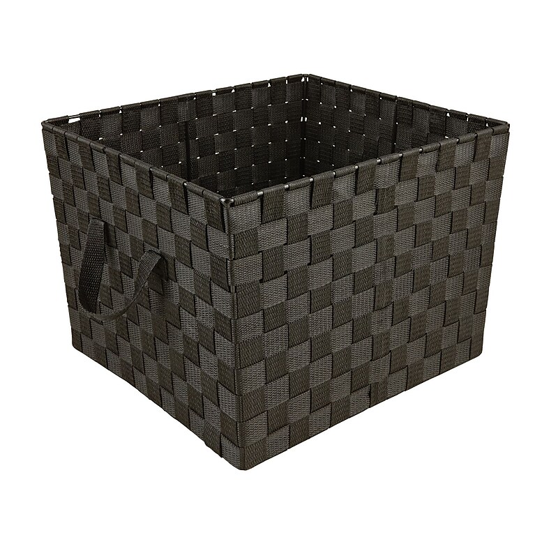 Simplify Large Woven Strap Tote, Black image 1
