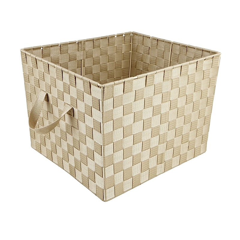 Simplify Large Woven Strap Tote, Ivory (25091-IVORY) image 1