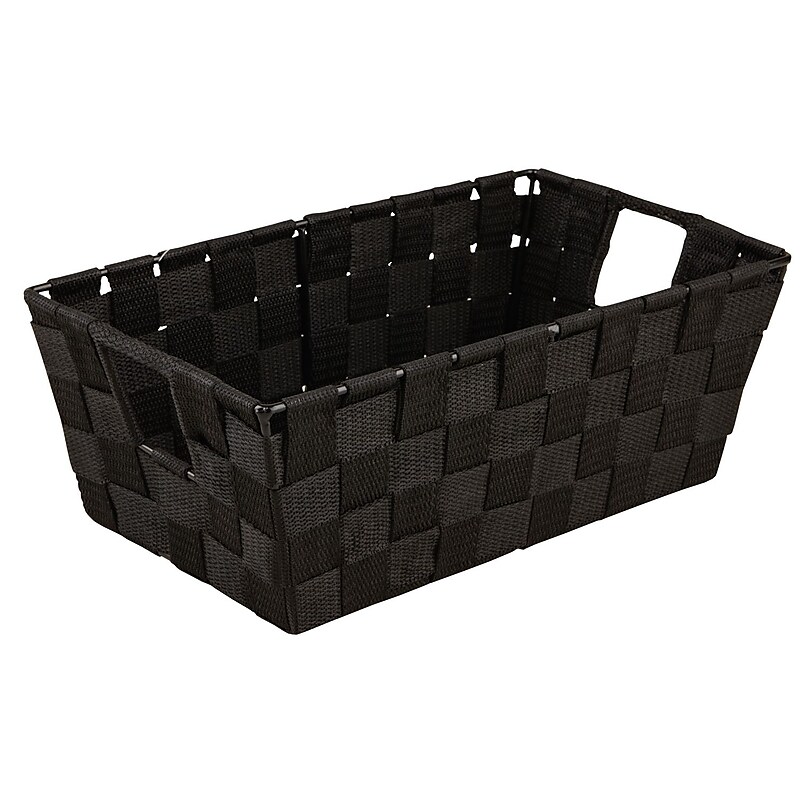 Simplify Shelf 6 Qt. Open Storage Tote, Polyester Strap, Black (1117108KIS) image 1
