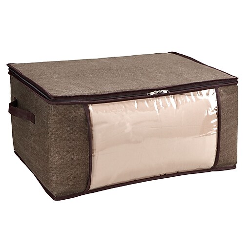 Simplify Jumbo Polypropylene Blanket Bag, Espresso at Staples