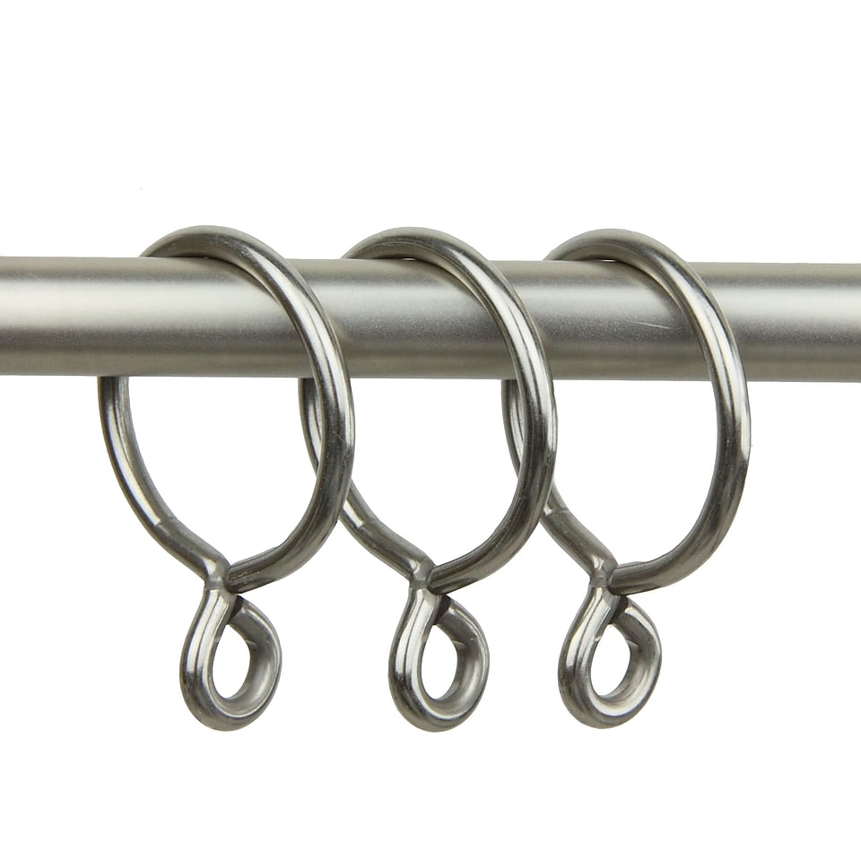 Rod Desyne 1.37 Metal Curtain Rings, Satin Nickel