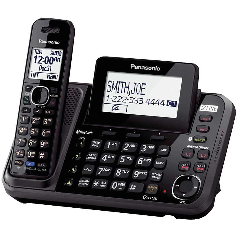 Panasonic Bluetooth KX-TG9541B Cellular Convergence Solution Landline Telephone, 1-Handset System (TLDKXTG9541B) image 1