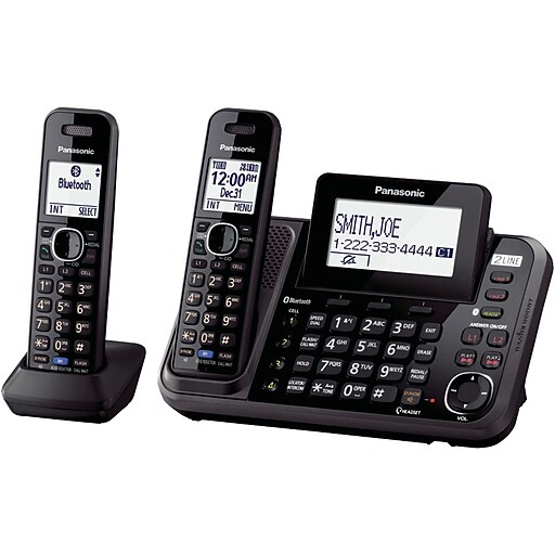Panasonic KXTG9542B 2Line Cordless Conference Phone, Black Staples