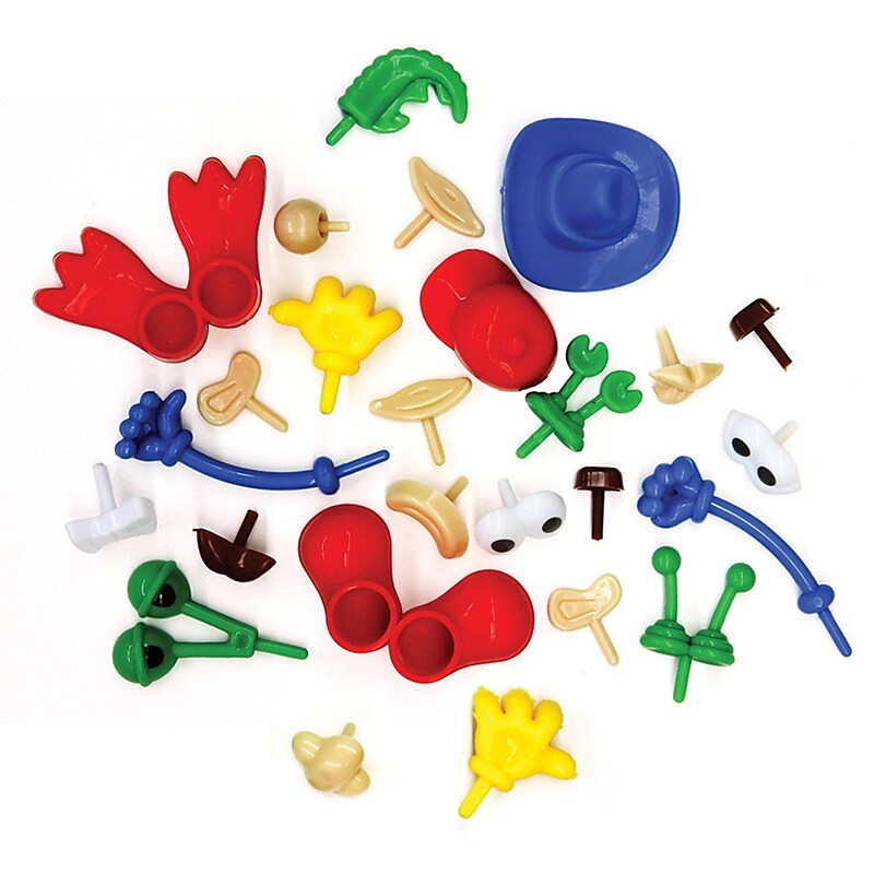 Creativity Street Modeling Dough & Clay Body Parts & Accessories, Assorted Shapes & Colors, 26 Pieces (CK-9660) image 1