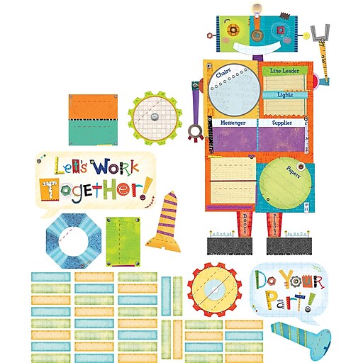 Creative Teaching Press® Bulletin Board Set, Riveting Robots Class Jobs
