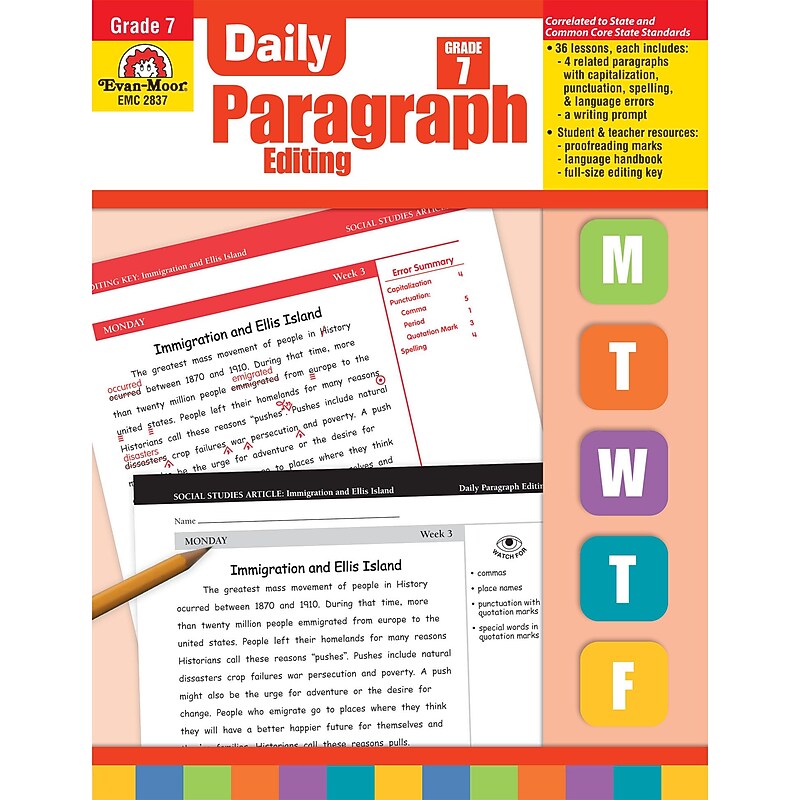 Evan-Moor® Daily Paragraph Editing, Grade 7 image 1