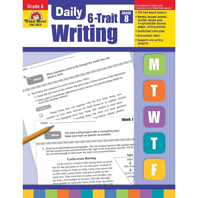 Evan-Moor® Daily 6-Trait Writing, Grade 8 image 1