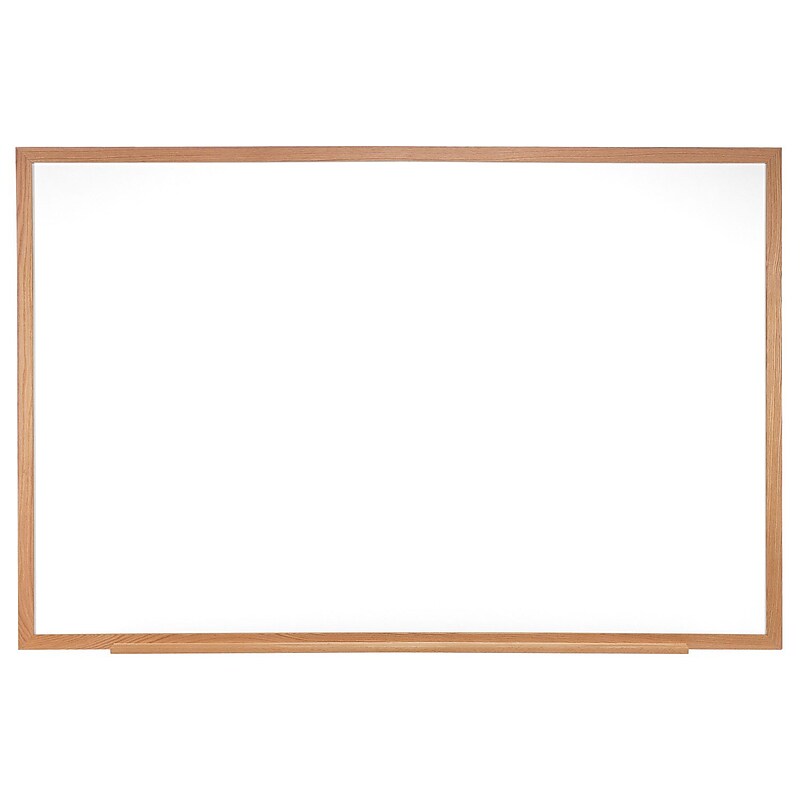 Ghent Non-Magnetic Dry-Erase Whiteboard, Wood Frame, 18" x 24" (GH-M2W181) image 1