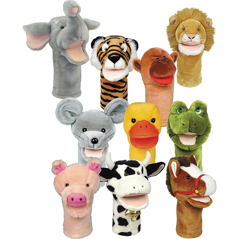 Get Ready Kids® Bigmouth Animal Puppets, Set Of 10 image 1