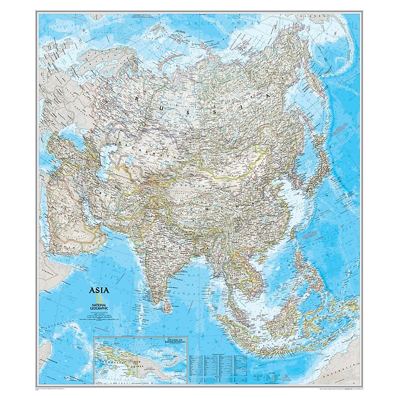 National Geographic Maps® Asia Classic, Laminated image 1