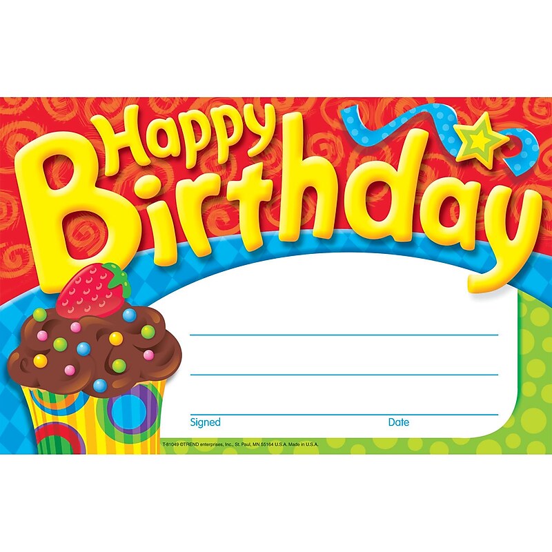 Trend Happy Birthday The Bake Shop Recognition Awards, 30 CT (T-81049) image 1