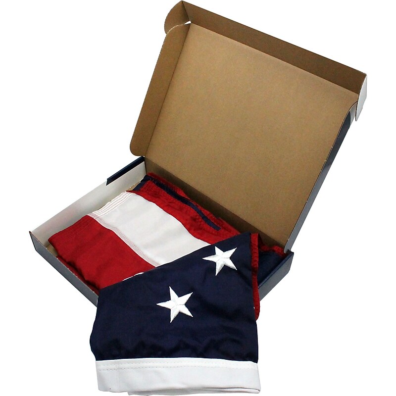 Flagzone Durawavez Nylon Outdoor U.S. Flag with Heading & Grommets, 4' x 6' (FZ-1002091) image 1