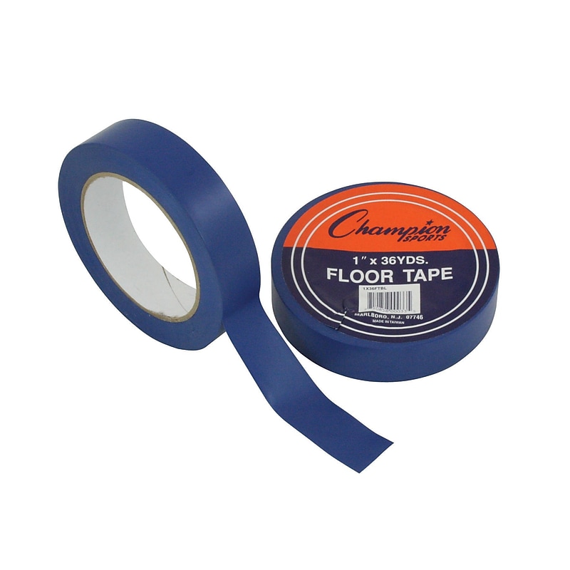 Champion Sports Vinyl Floor Tape, Blue, Roll (CHS1X36FTBL) image 1