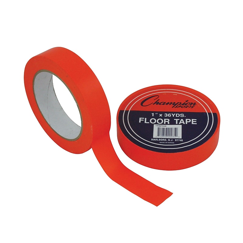 Champion Sports® Floor Tape, Orange image 1