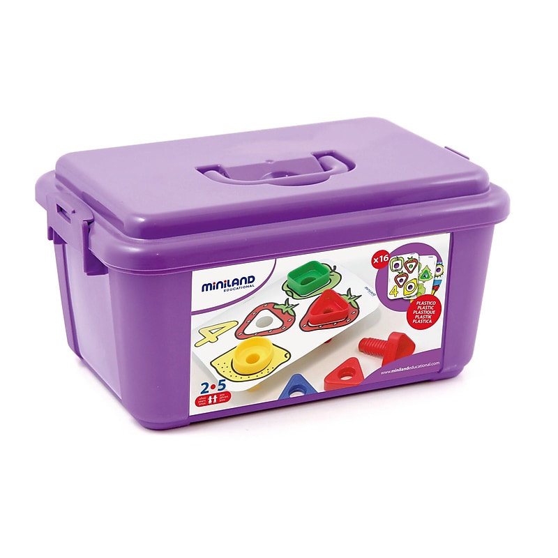 Miniland Educational Activity Nuts and Bolts School Set, Multicolored (MLE31759) image 1
