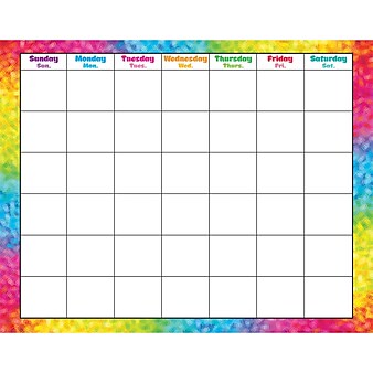 Trend® Colorful Brush Strokes (Monthly) Wipe-Off® Calendar