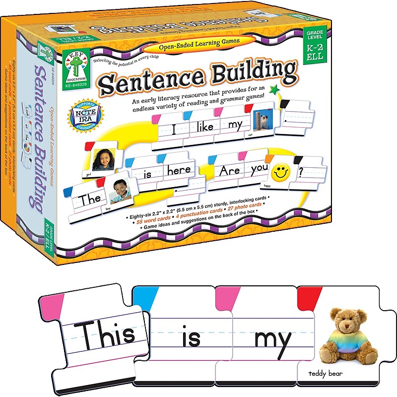 Key Education Sentence Building Learning Game, Grades K-2 (KE-846026) image 1
